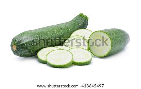 zucchini on white