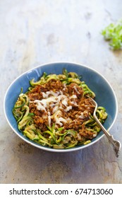 Zucchini Spaghetti With Beef Bolognese