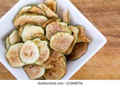 Zucchini Thin Chips Oven Baked