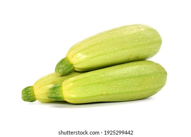 Zucchinis isolated on white background