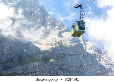 Zugspitze Alpine Alps Cable Car To  Top Mountain Of Germany