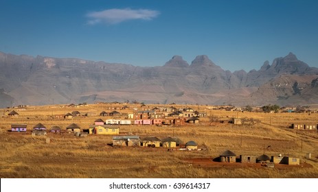 Zulu Village In Drakensberg