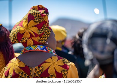 Zulu woman wear traditional cloth, South Africa