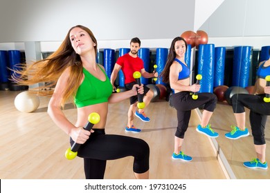 zumba dance cardio people group training at fitness gym workout exercise