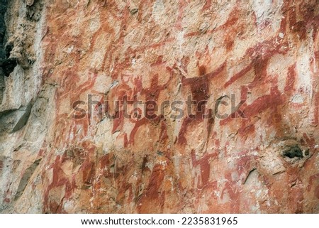 The Zuojiang Huashan Rock Art Cultural Landscape. Paintings were originally thought to date from around the 5th century BCE, to the 2nd century. However, recent data suggests they are 16,000 years old