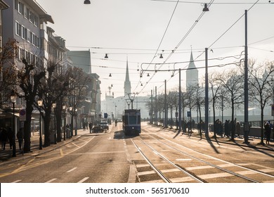 Zurich City In A Beautiful Summer Day, Switzerland