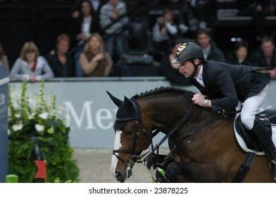 ZURICH - JANUARY 25, 2009: Marcus Ehning (GER), Who Finished 3rd, During The ROLEX FEI World Cup, In Switzerland.