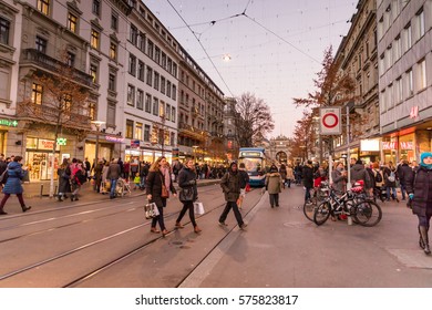 Zurich, Switzerland - 10 December 2016: Zurich Christmas Market