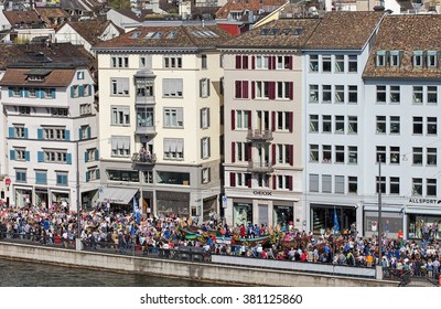 Zurich Switzerland 13 April 2015 Limmatquai Stock Photo 381125860 