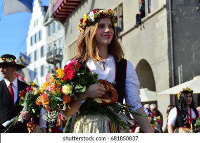 ZURICH, SWITZERLAND - APRIL 24, 2017: Sechseläuten - Is A Traditional Spring Holiday In The Swiss City Of Zürich