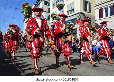 ZURICH, SWITZERLAND - APRIL 24, 2017: Sechseläuten - Is A Traditional Spring Holiday In The Swiss City Of Zürich