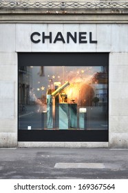 ZURICH, SWITZERLAND - DECEMBER 29, 2013 - Chanel, A High Fashion House That Specializes In Haute Couture And Ready-to-wear Clothes, Luxury Goods And Fashion Accessories.