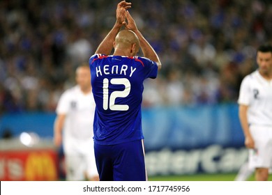 Zurich, SWITZERLAND - June 17, 2008: 
Thierry Henry Greets The Fans 
During The UEFA Euro 2008 
France V Italy At Letzigrund Stadium. 
