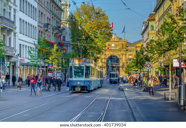 Zurich Switzerland October 25 2015 Traffic Stock Image Download Now