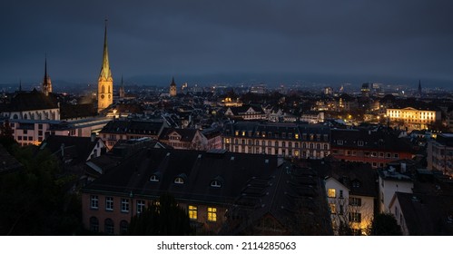 Zurich, Switzerland - View Of The Old Town From ETH