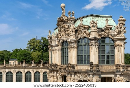 Zwinger - palatial baroque complex with gardens in Dresden, Germany