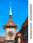 Zytglogge is a landmark medieval clock tower in Bern city in Switzerland