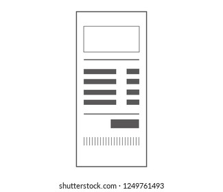 receipt　paper　icon