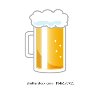 beer　glass　vector　illustration 