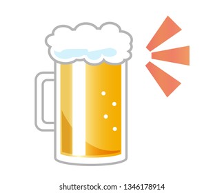 beer　glass　vector　illustration 