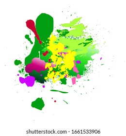colorful background paint splash red blue green purple
