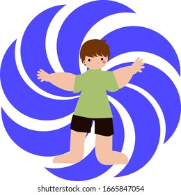 large people on a white background