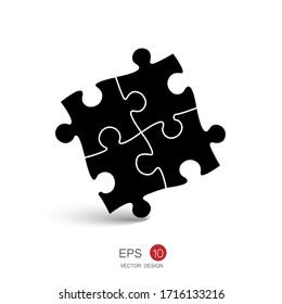 sign​ and​ symbol​ icon​ design​ jigsaw​  puzzle​  contect​  part​ on​ white​  background​