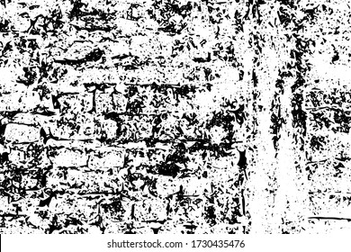 Aged ruined city masonry (backdrop).Texture of burnt crumbled scary house cellar. Vintage facing castle fortress yard for 3D design. Dirty rural rock facade fortified tower, damp spooky ground floor