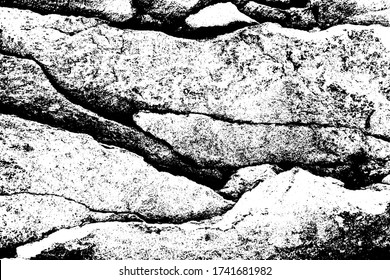 Hard texture cut blocks trench. Mining ledge of rough rock crash surface. Coarse detail quarry backdrop. Heavy grunge damage natural wall cave. Crack antique medieval marble front facade for design 3d