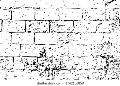 Dirty smudge eerie flakes of cracked of decay fence. Destroyed rotten mystical bumpy gloomy texture.Dramatic structure stone facade. Textured uneven surface for 3D design castle fortress in scary town