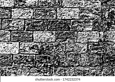 Dirty smudge eerie flakes of cracked of decay fence. Destroyed rotten mystical bumpy gloomy texture.Dramatic structure stone facade. Textured uneven surface for 3D design castle fortress in scary town