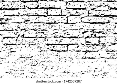 Dirty smudge eerie flakes of cracked of decay fence. Destroyed rotten mystical bumpy vintage texture.Dramatic structure stone facade.Textured uneven surface for 3D design castle fortress in scary town