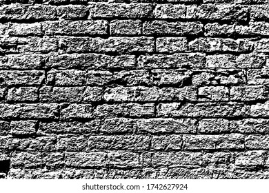 Dirty smudge eerie flakes of cracked of decay fence. Destroyed rotten mystical bumpy vintage texture.Dramatic structure stone facade.Textured uneven surface for 3D design castle fortress in scary town