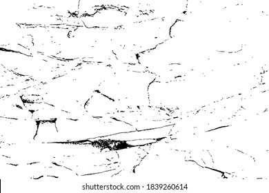 Black white vector graphic bump map of gaps, damages sandy cavities, ragged sharp grooves. Grunge deep scratch dirt of ruined big relief blocks. Old dirty marble hill cliff use for 3d volume backdrop