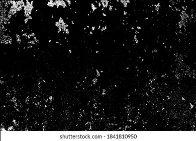 Aged old coarse flake fine grain layer. Grimy flaky scrub small gritty dust covering grunge wall. Messy hard mud of retro surface. Flecked speckle, debris trash, splatter blotch for overlay 3d design