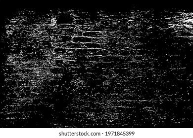 Old dark dirty crumbling grungy ancient brickwall. Uneven messy pitted rot surface of fissured decor. Cracked daub of crannied retro fortress. Rusty grime decayed rustic dusty wall block for 3D design