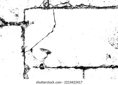 Old aged damaged marble bumpy uneven blocks. Trip pitted grunge granite tile cobble. Cragged grimy retro cranny frayed run track. Crannied dirtied shabby smashed gaping rustic big holes for 3d design