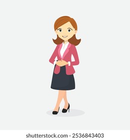 Businesswoman in Professional Attire Standing Confidently