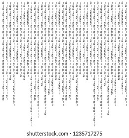 0 1 code isolated on white background texture abstract pattern design