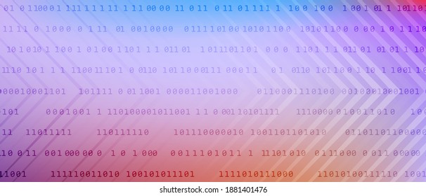 0 1 matrix digits programming code tech vector background with fluid gradient. Zero, one numbers cyber monday sale background. Hacker coding concept, row matrix vector