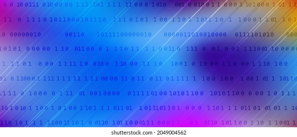 0 1 matrix digits programming code tech vector background with fluid gradient. Zero, one numbers cyber monday sale background. 0 1 digital source code. Hacker coding concept, row matrix vector