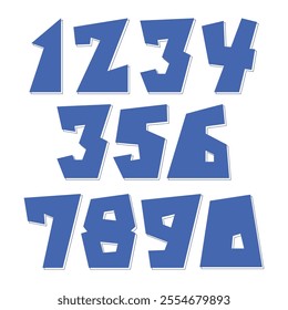 0 to 9 Abstract Numbers Vector Set. 1 2 3 4 5 6 7 8 9 0 numbers set illustration 