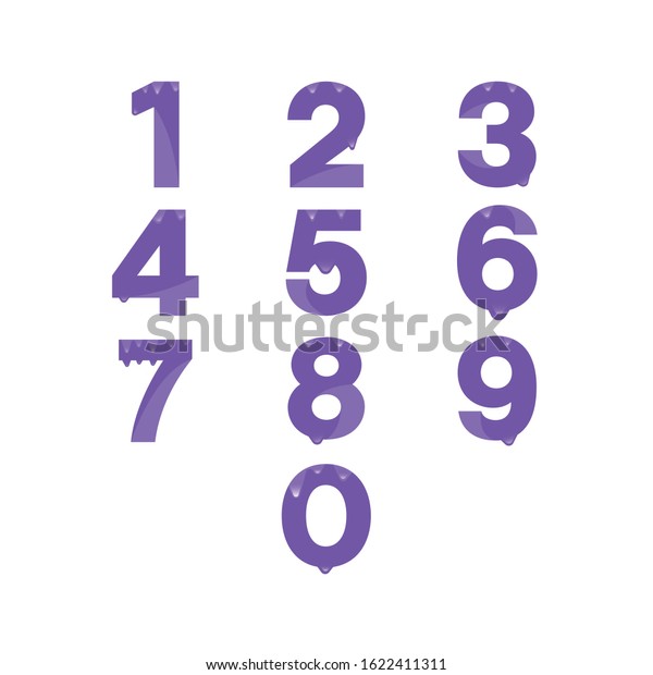 0 9 All Numerics Illustration Numeric Stock Vector Royalty Free 1622411311
