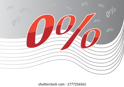 0% ad banner on gray background