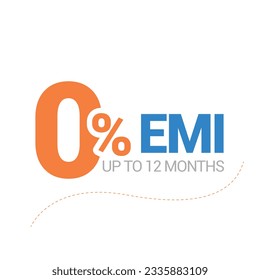 0% cost EMI Vector icon isolated on white background