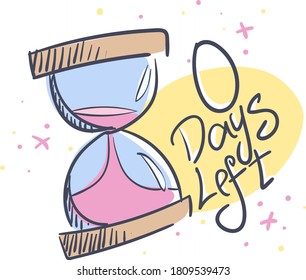 0 days left sandglass countdown