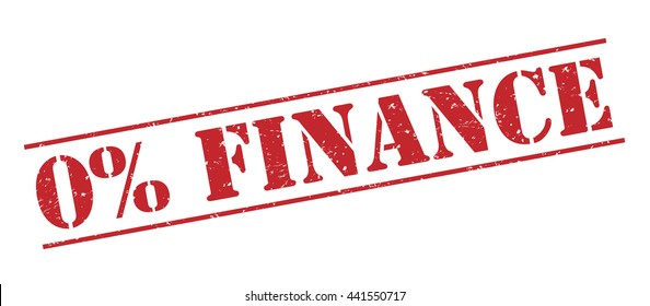 0% finance vector stamp on white background