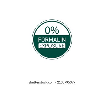 0% Formalin exposure icon vector illustration 