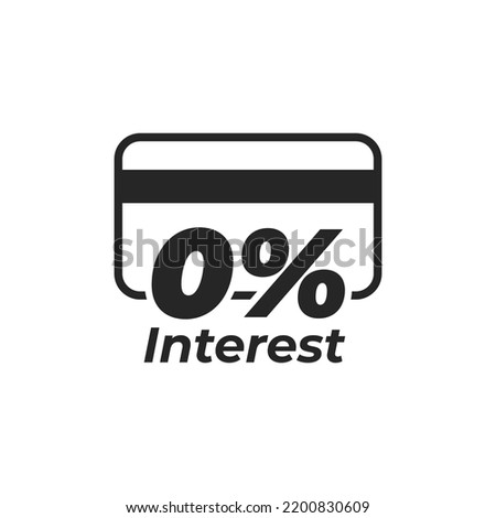 0% interest installment payment icon isolated on white background.