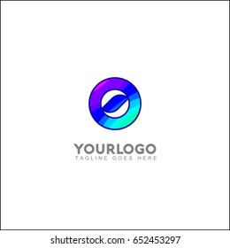 0 letter creative 3 dimensional abstract vector logo design. Brand with shiny effect. 